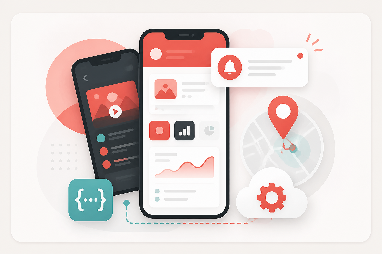 Mobile App Development illustration by Techbela